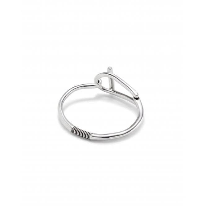Youngster Sterling Silver Plated Rigid Medium Link Inner Bangle PUL2427MTL