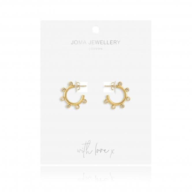 Zahra Gold Zirconia Hoop Earrings 4456