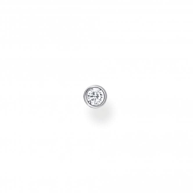 Zirconia Bezel Setting Single Ear Stud H2136-051-14