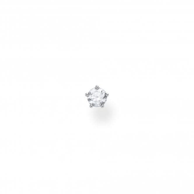 Zirconia Claw Setting Single Ear Stud  H2135-051-14