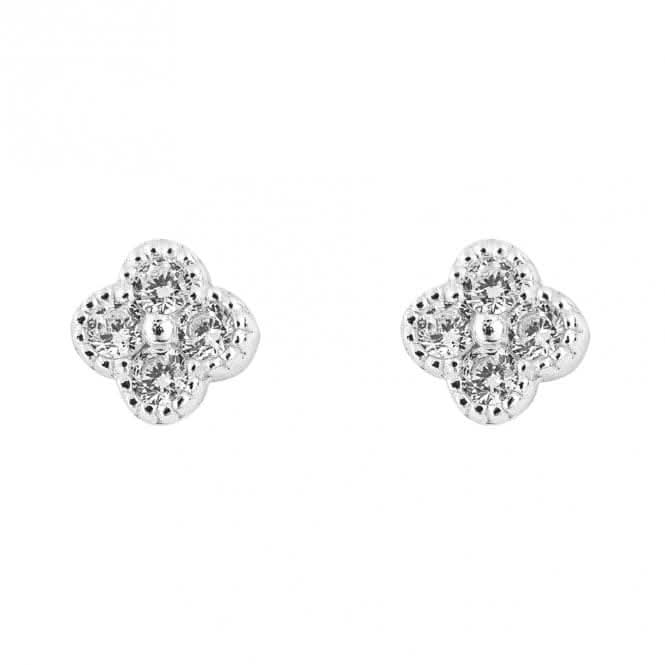 Zirconia Pave Flower Stud Earrings E6279CBeginningsE6279C