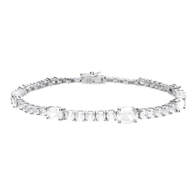 Zirconia Round & Oval Stones Bracelet B5329