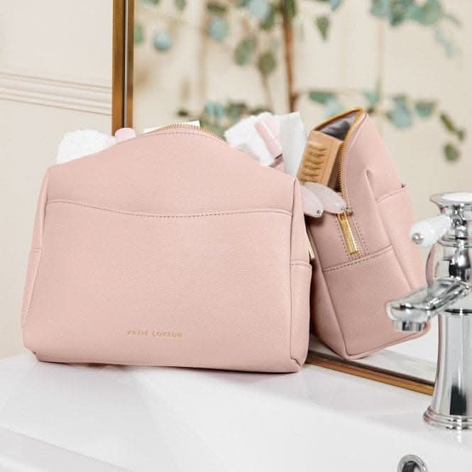 pale pink clutch bag