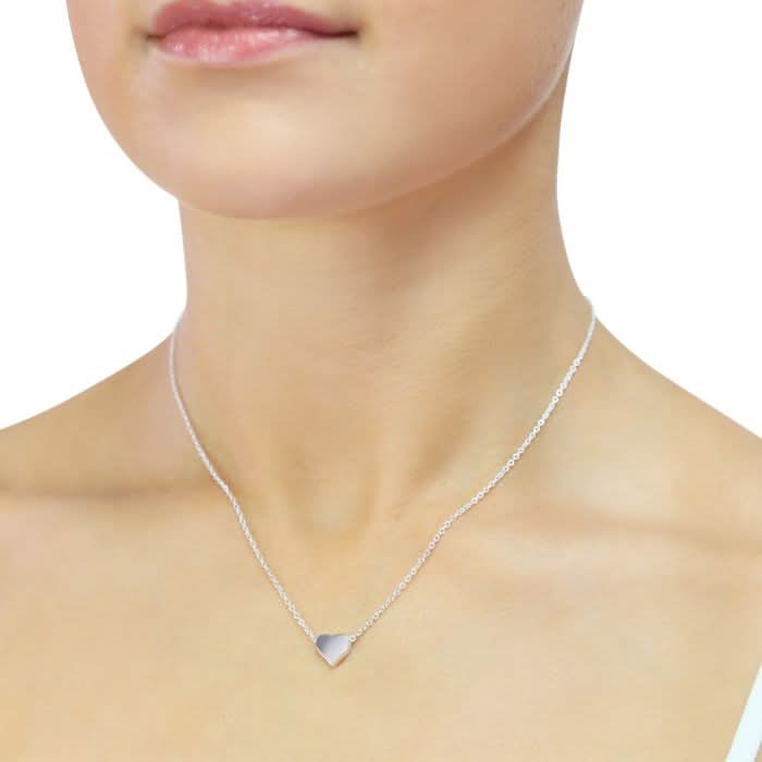 Beginnings Sterling Silver Single Heart 42+2cm Necklaces N3545BeginningsN3545