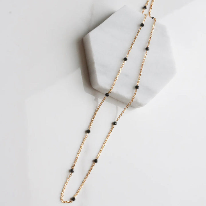Black spinel relay necklace-2