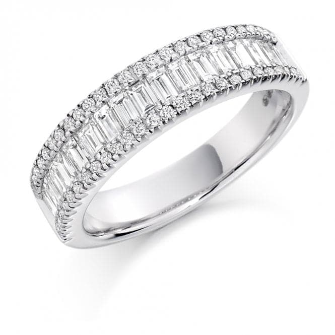 0.3ct Baguette Cut 2.4mm Half Eternity RingThe Harmony CollectionHET941 - 1H