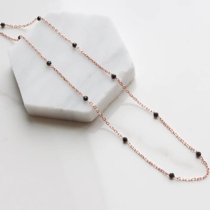 Black spinel relay necklace-4