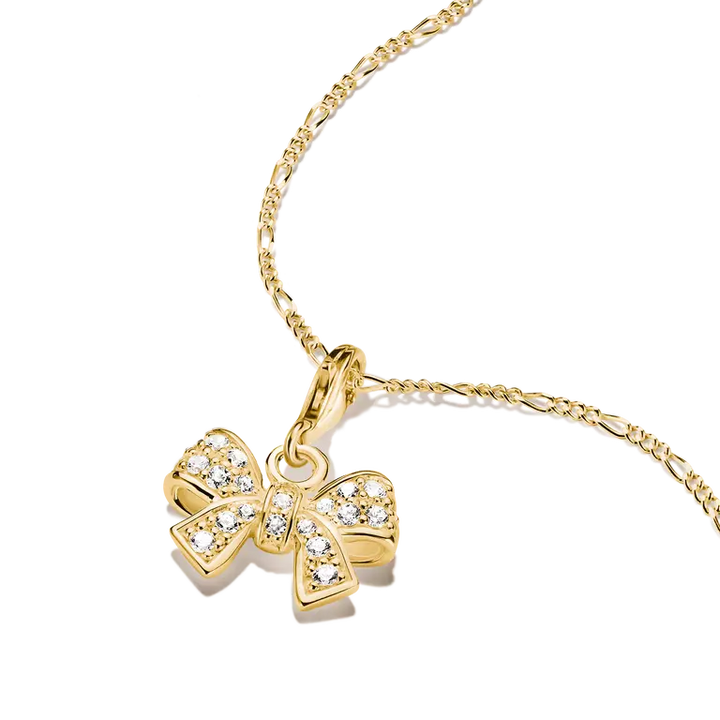 Thomas Sabo Charm Club 18ct Gold Plated Bow Charm 0843-M01-14