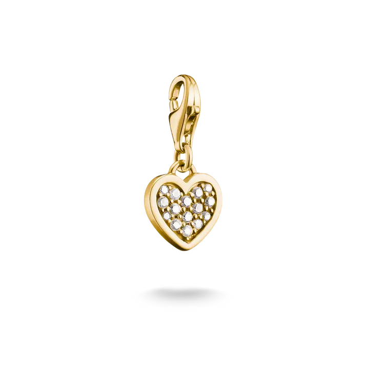 Thomas Sabo Charm Club 18ct Gold Plated Heart Charm 0967-M01-14