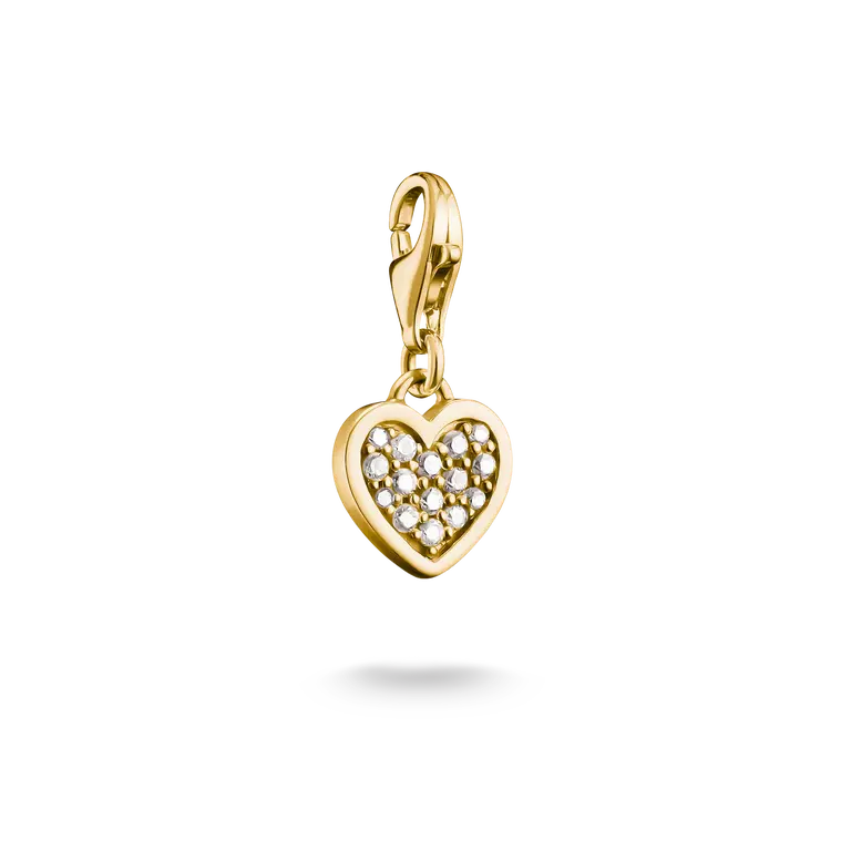 Thomas Sabo Charm Club 18ct Gold Plated Heart Charm 0967-M01-14