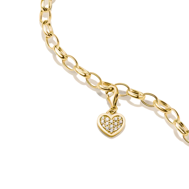 Thomas Sabo Charm Club 18ct Gold Plated Heart Charm 0967-M01-14