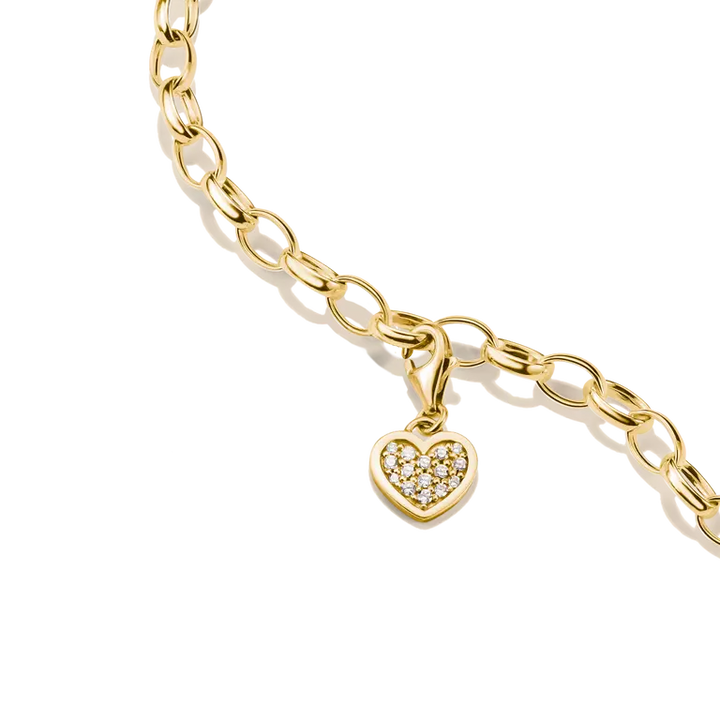 Thomas Sabo Charm Club 18ct Gold Plated Heart Charm 0967-M01-14