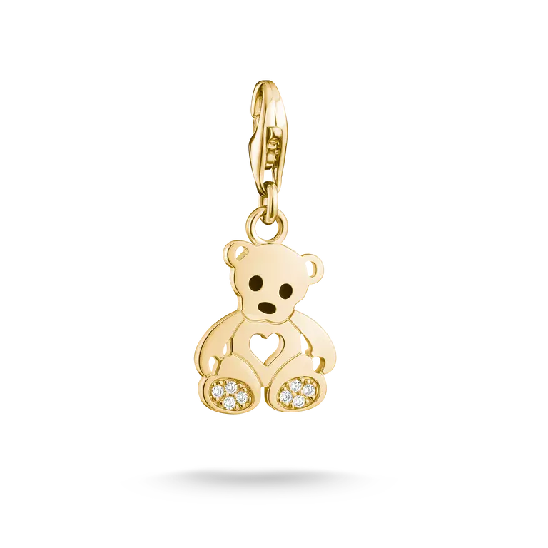 Thomas Sabo 18ct Gold Plated Teddy Bear Charm 1119-M05-14
