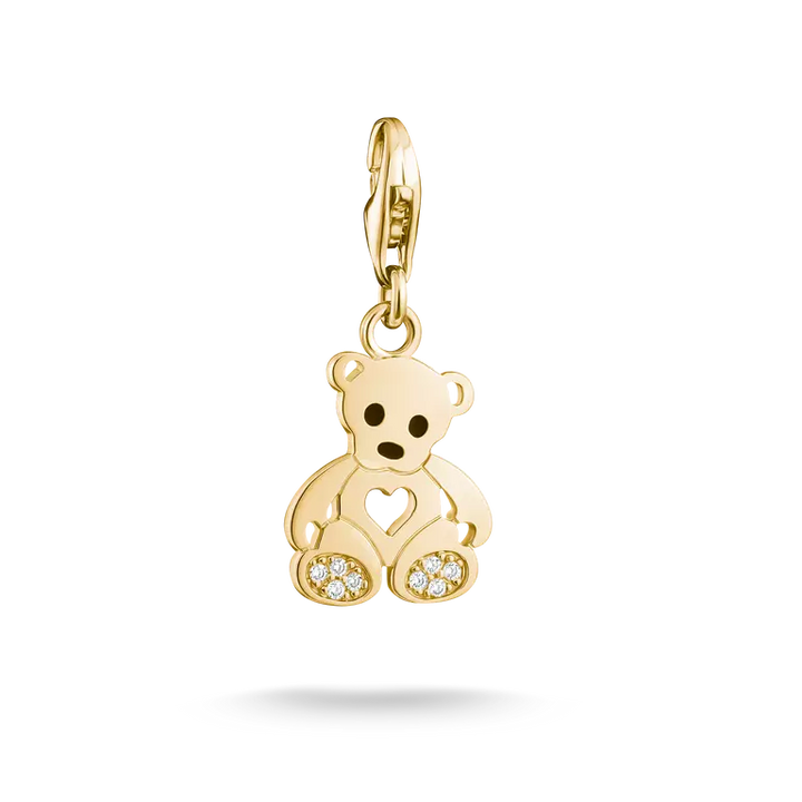 Thomas Sabo 18ct Gold Plated Teddy Bear Charm 1119-M05-14