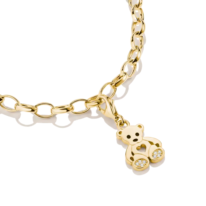 Thomas Sabo 18ct Gold Plated Teddy Bear Charm 1119-M05-14