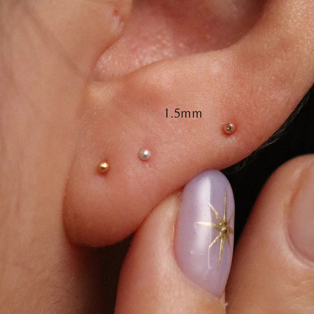 Simple ball stud earrings-1