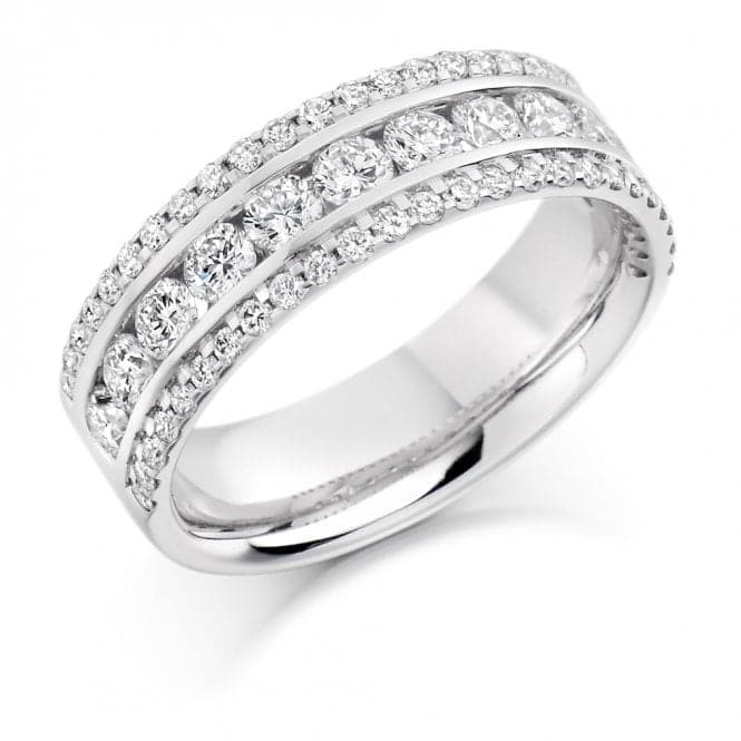 1.35ct Round Brilliant 6.30mm Half Eternity RingThe Harmony CollectionHET1359 - 1H