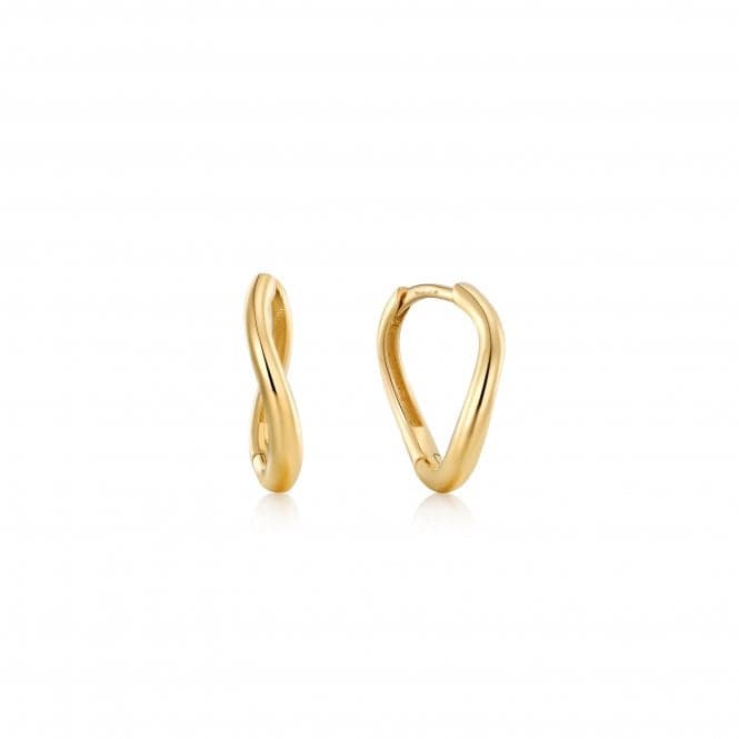 14ct Gold Magma Huggie Hoop Earrings EAU004 - 03YGAnia Haie GoldEAU004 - 03YG