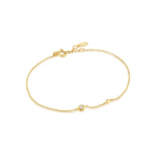 14ct Gold Magma Single Diamond Bracelet BAU004 - 01YGAnia Haie GoldBAU004 - 01YG