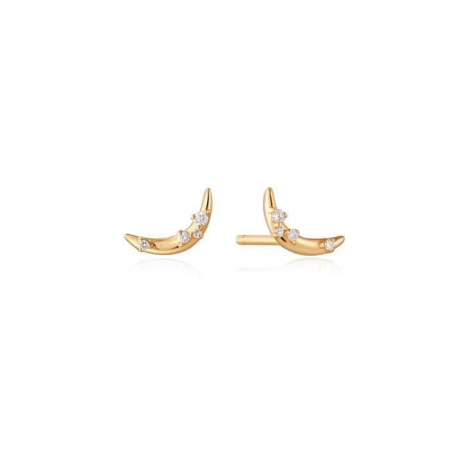 14ct Gold Stargazer Diamond Moon Stud Earrings EAU002 - 04YGAnia Haie GoldEAU002 - 04YG