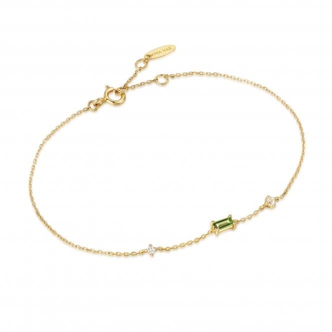 14ct Gold Tourmaline And White Sapphire Bracelet BAU005 - 01YGAnia Haie GoldBAU005 - 01YG