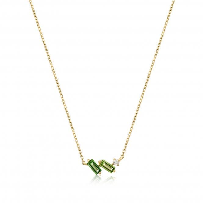 14ct Gold Tourmaline And White Sapphire Necklace NAU005 - 01YGAnia Haie GoldNAU005 - 01YG