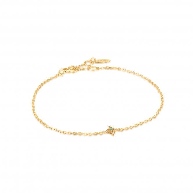 14k Gold Opal White Sapphire Star Bracelet BAU001 - 01YGAnia Haie GoldBAU001 - 01YG