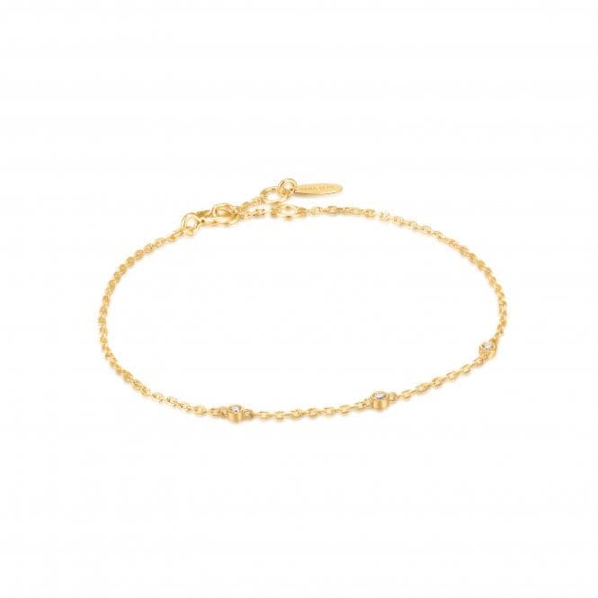 14k Gold Triple Natural Diamond Bracelet BAU001 - 04YGAnia Haie GoldBAU001 - 04YG