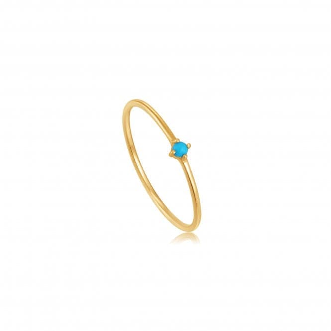 14k Gold Turquoise Stone Ring RAU001 - 02YGAnia HaieRAU001 - 02YG - 52