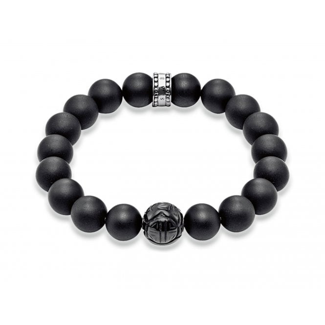 Thomas Sabo Obsidian Black Bead Bracelet A1085-023-11