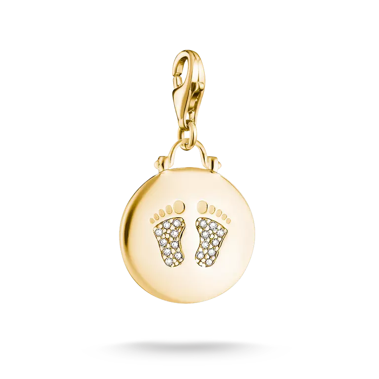 Thomas Sabo 18ct Gold Plated Baby Footprint Charm 1692-M01-14