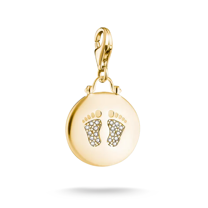 Thomas Sabo 18ct Gold Plated Baby Footprint Charm 1692-M01-14