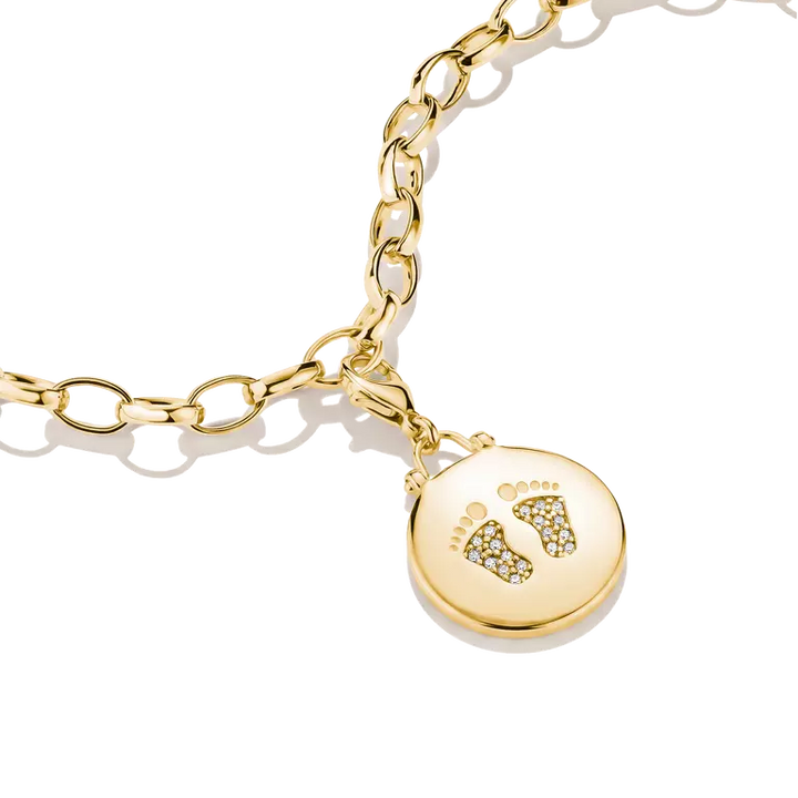 Thomas Sabo 18ct Gold Plated Baby Footprint Charm 1692-M01-14