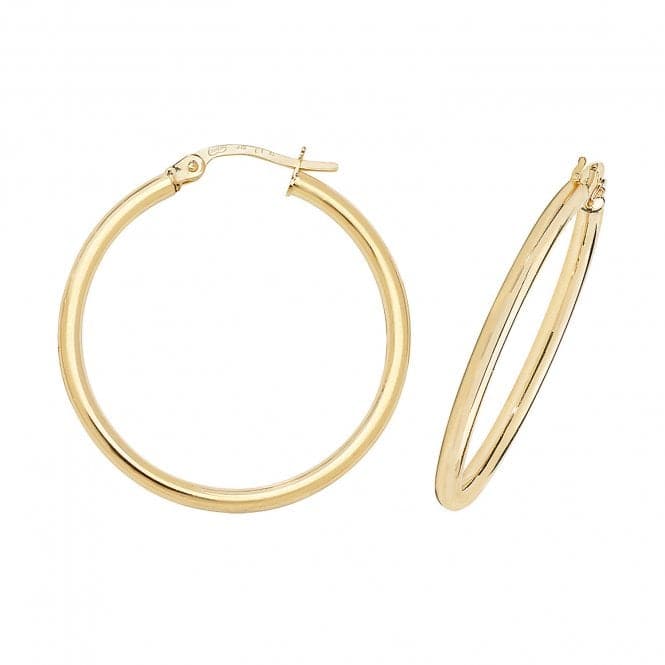 9ct Yellow Gold 30mm Hoop Earrings ER500Acotis Gold JewelleryER500 - 25