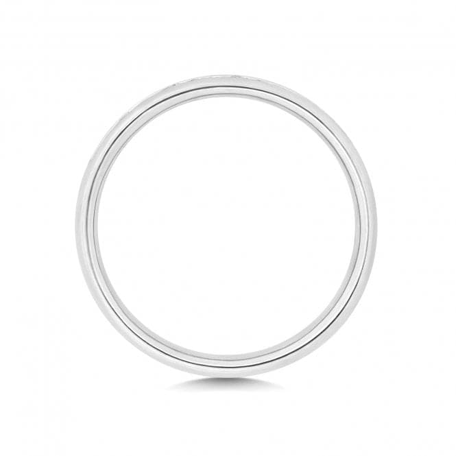 a white gold wedding ring on a white background