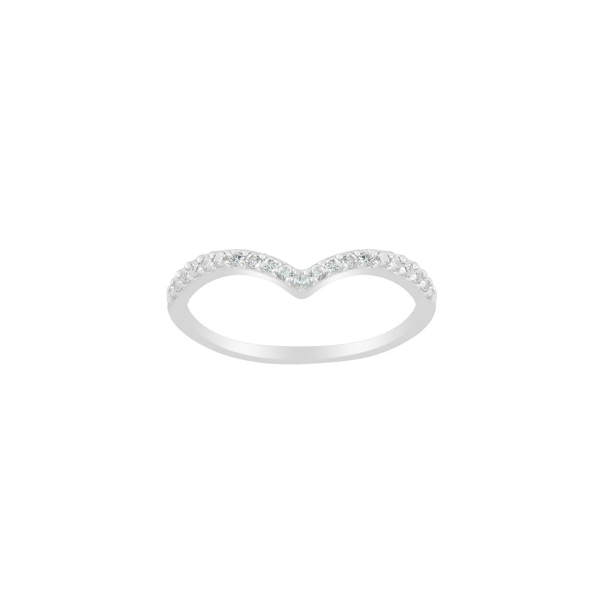 Dew Zirconia Wishbone Ring 1783CZ