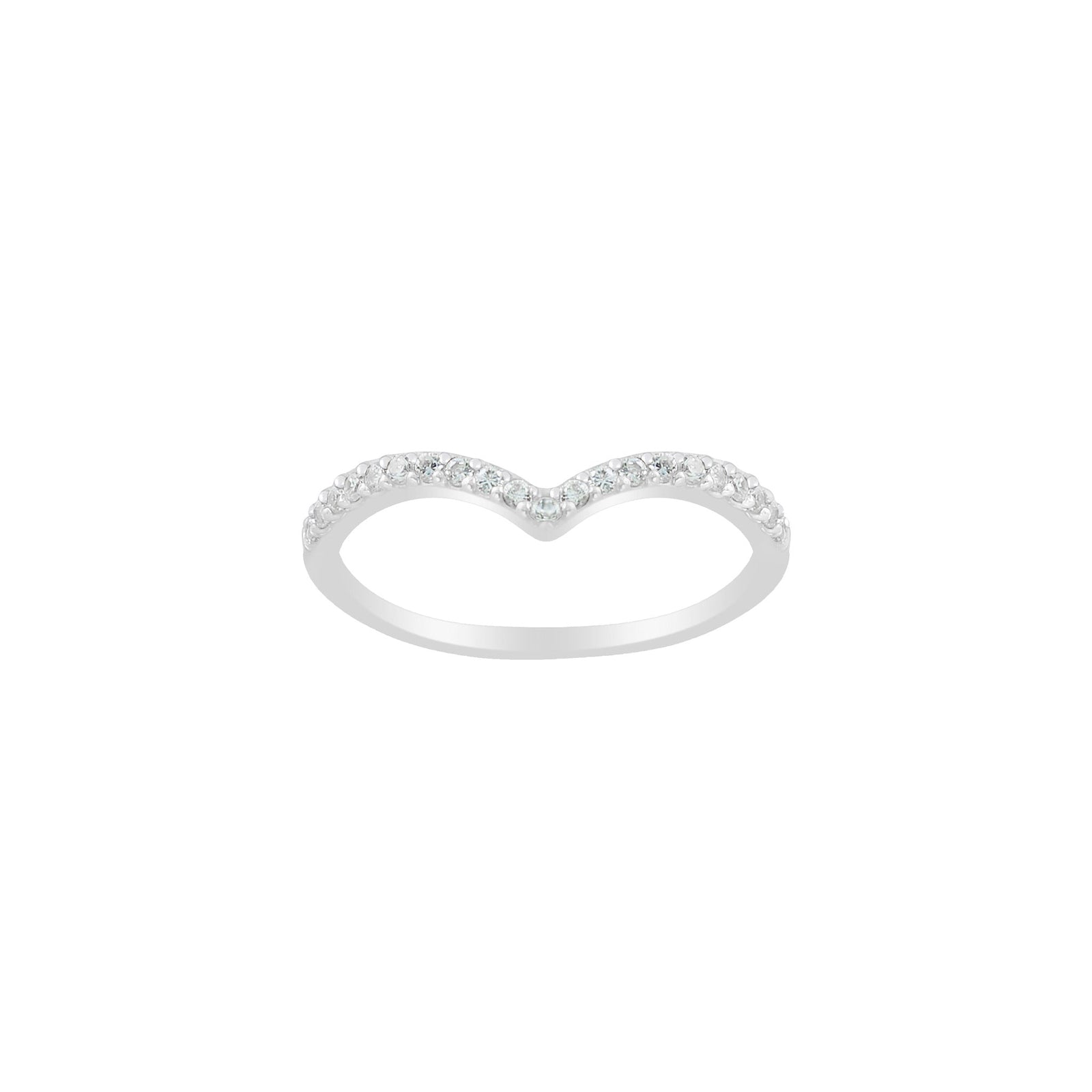 Dew Zirconia Wishbone Ring 1783CZ