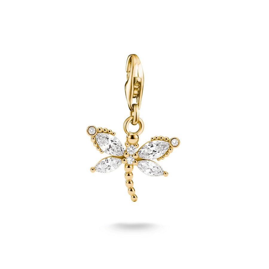 Thomas Sabo Charm Club 18ct Gold Plated Dragonfly Charm 1872-M01-14