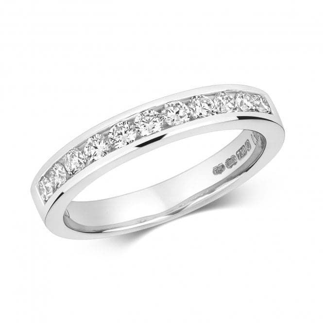 18ct 11 Stone 1/2 Eternity Channel Set White Gold Ring RDQ147WDiamond JewelleryRDQ147W/J