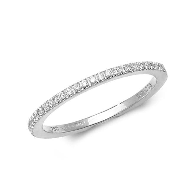 18ct Diamond Band 1/2 Eternity White Gold Ring RDQ179WDiamond JewelleryRDQ179W/J