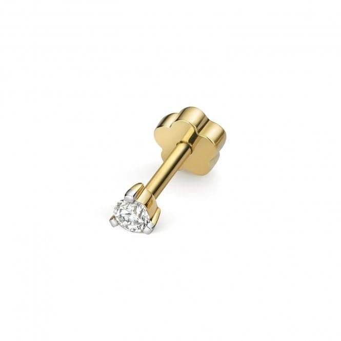 18ct Gold 18ct Y/G H Si2 0.05ct Single Earring EDQ910Diamond JewelleryEDQ910