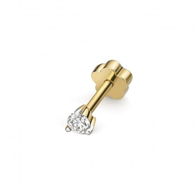18ct Gold 18ct Y/G H Si2 0.07ct Single Earring EDQ911Diamond JewelleryEDQ911