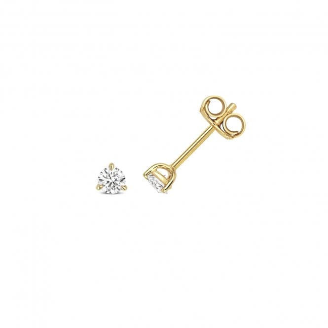 18ct Gold Diamond 3 Claw Earring Studs EDQ339Diamond JewelleryEDQ339