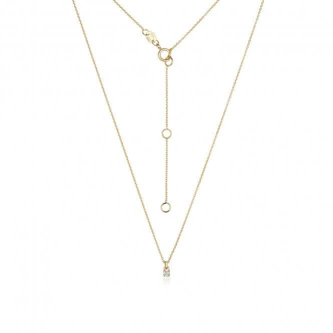 18ct Gold Diamond 4 Claw Necklace NDQ148Diamond JewelleryNDQ148
