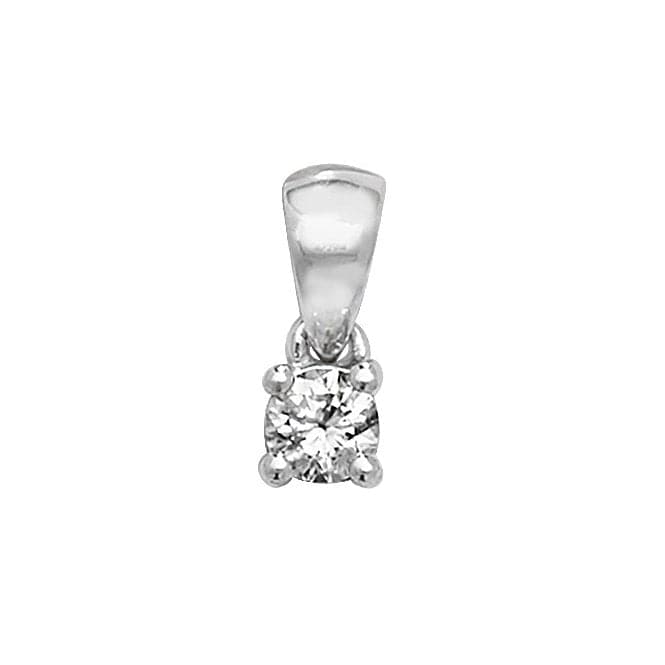 18ct Gold Diamond 4 Claw Pendant PDQ140WDiamond JewelleryPDQ140W