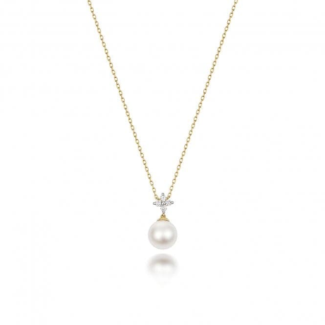 18ct Gold Diamond & Akoya Pearl Necklace NDQ200Gemstones JewelleryNDQ200