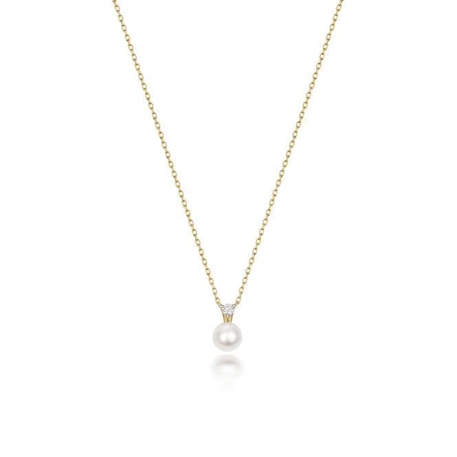 18ct Gold Diamond & Akoya Pearl Necklace NDQ201Gemstones JewelleryNDQ201