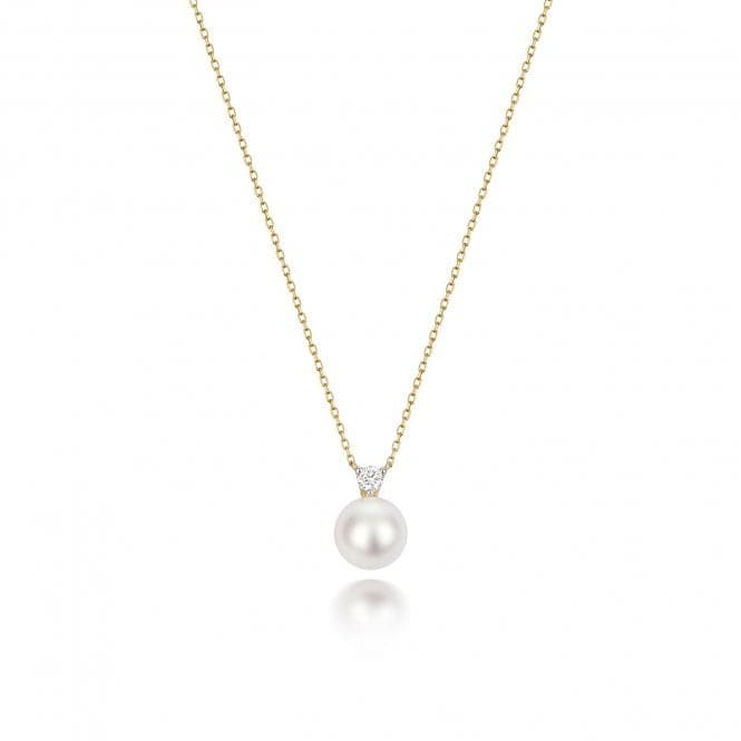 18ct Gold Diamond & Akoya Pearl Necklace NDQ202Gemstones JewelleryNDQ202