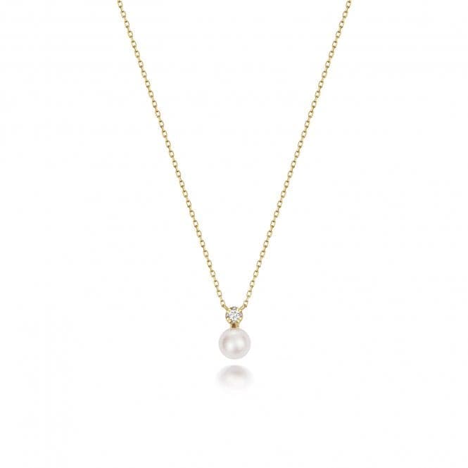 18ct Gold Diamond & Akoya Pearl Necklace NDQ203Gemstones JewelleryNDQ203