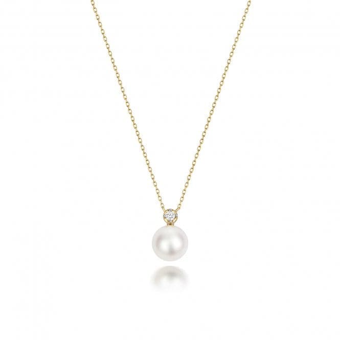 18ct Gold Diamond & Akoya Pearl Necklace NDQ204Gemstones JewelleryNDQ204
